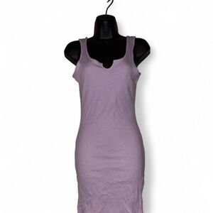 Fashion Nova Lilac Ribbed Mini Dress